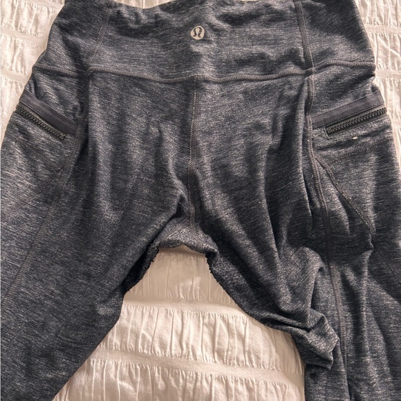 Lululemon Athletica Gray/Black Leggings With Side Zippers - Picture 3 of 9